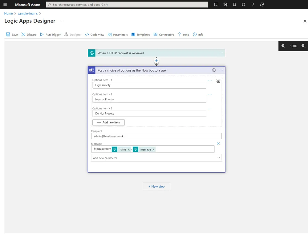 Screenshot of Azure Website showing the details to enter