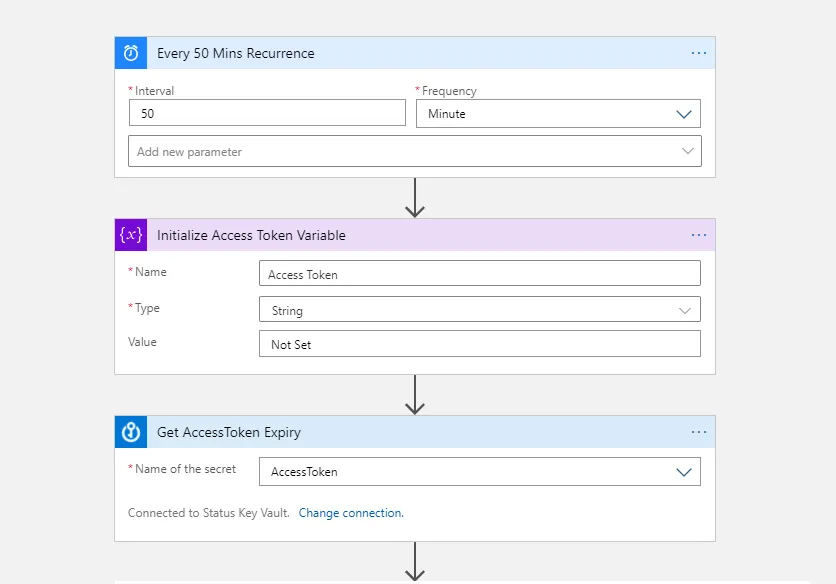 Screen shot of Target Logic App