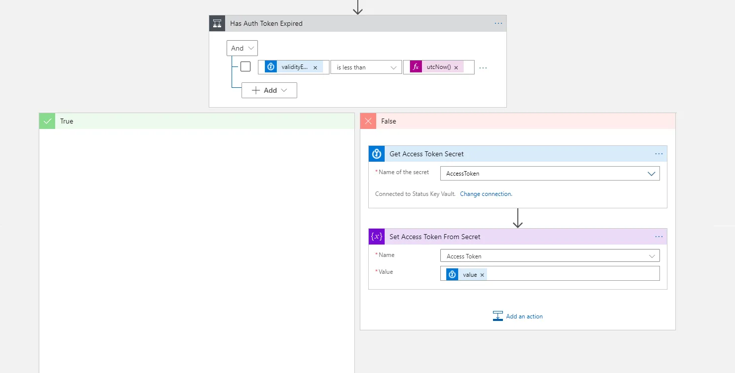 Screen shot of Target Logic App