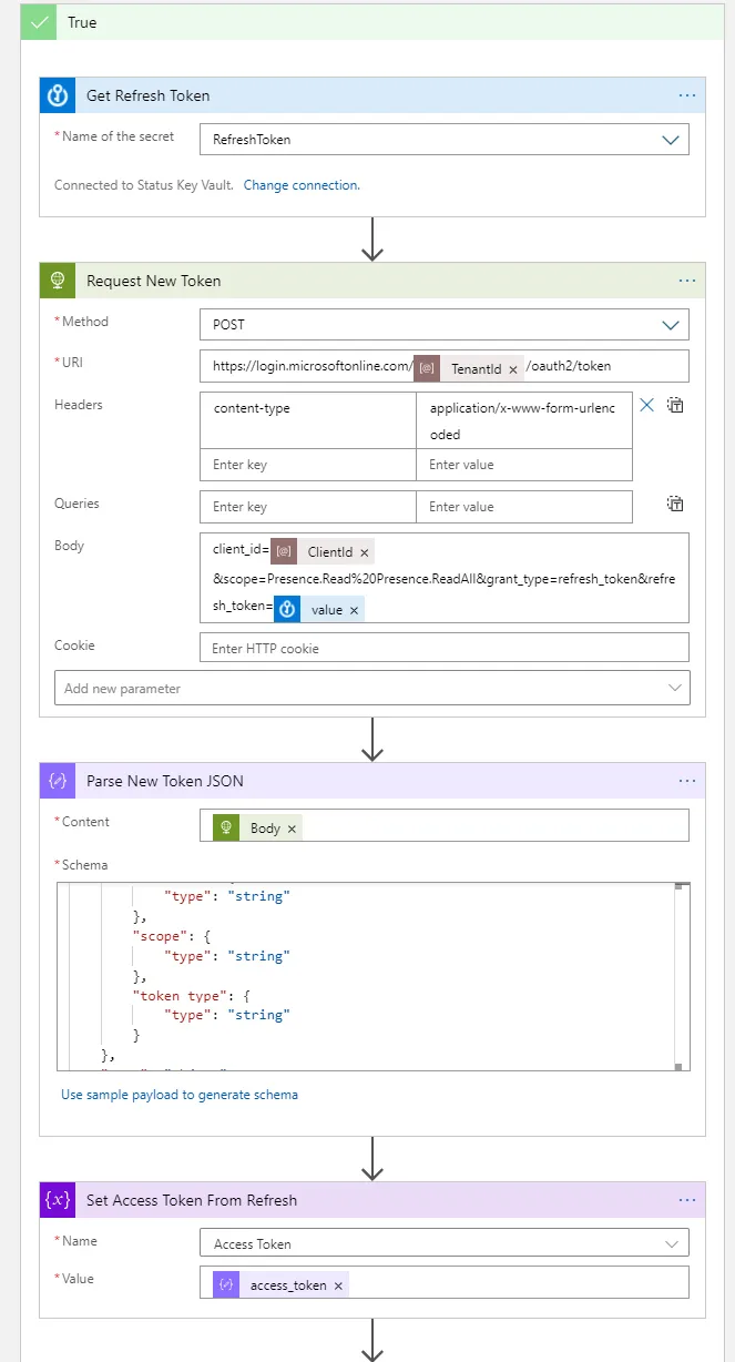 Screen shot of Target Logic App