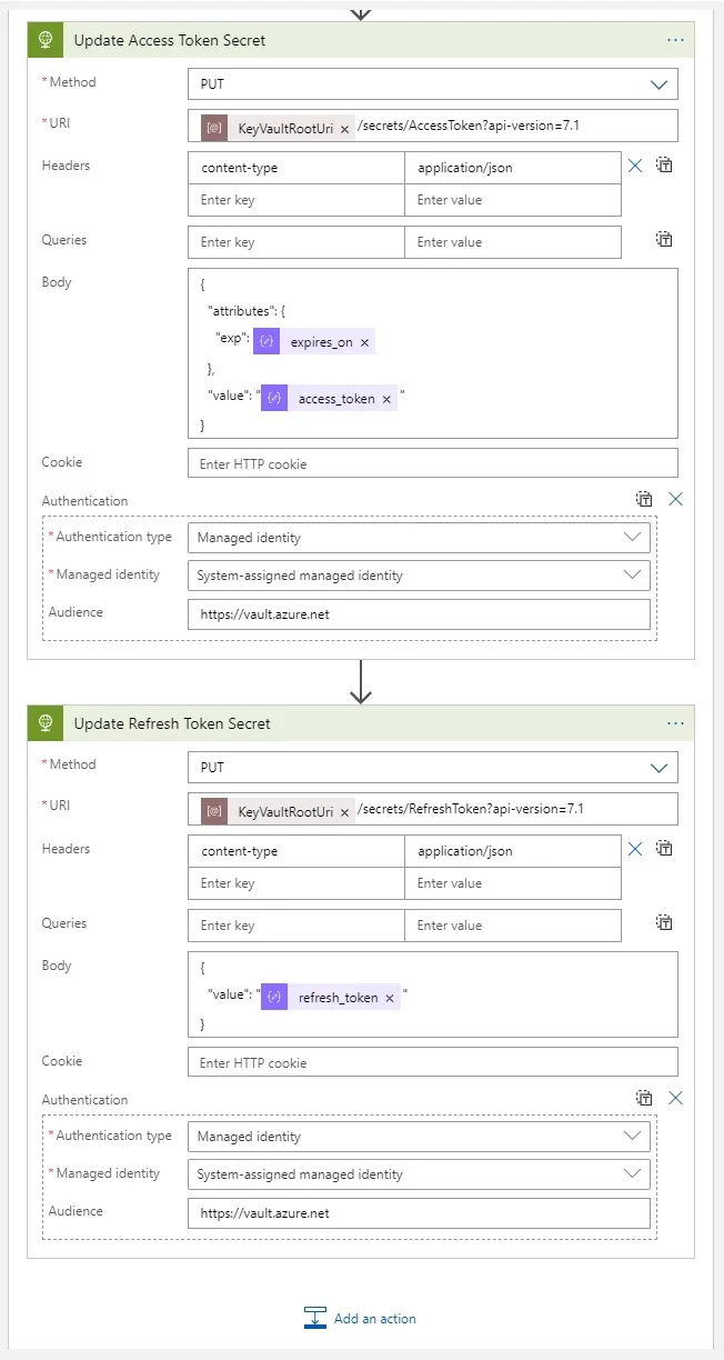 Screen shot of Target Logic App