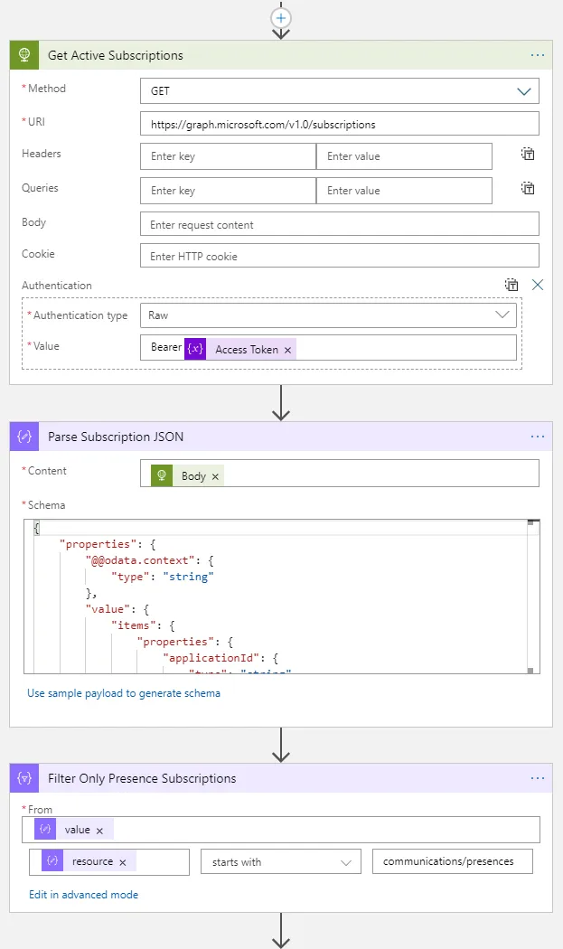 Screen shot of Target Logic App